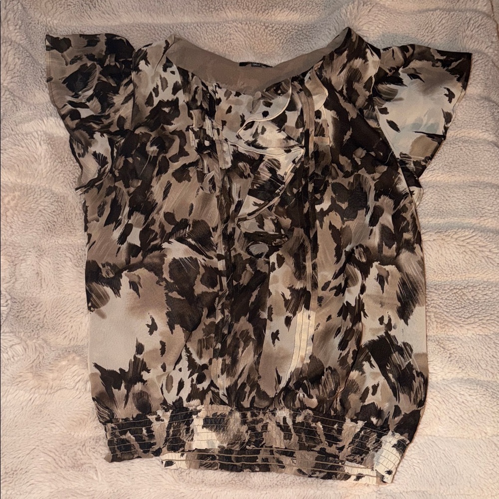 Apt. 9 Women's Brown Animal Print Blouse